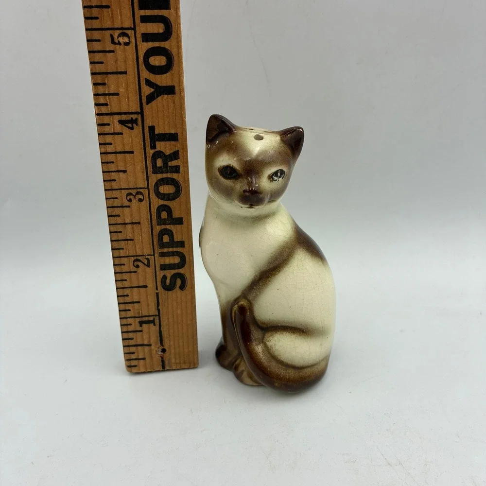 Vintage Siamese Cat Ceramic Shaker Made in Japan 4 Inch Mid Century Modern MCM